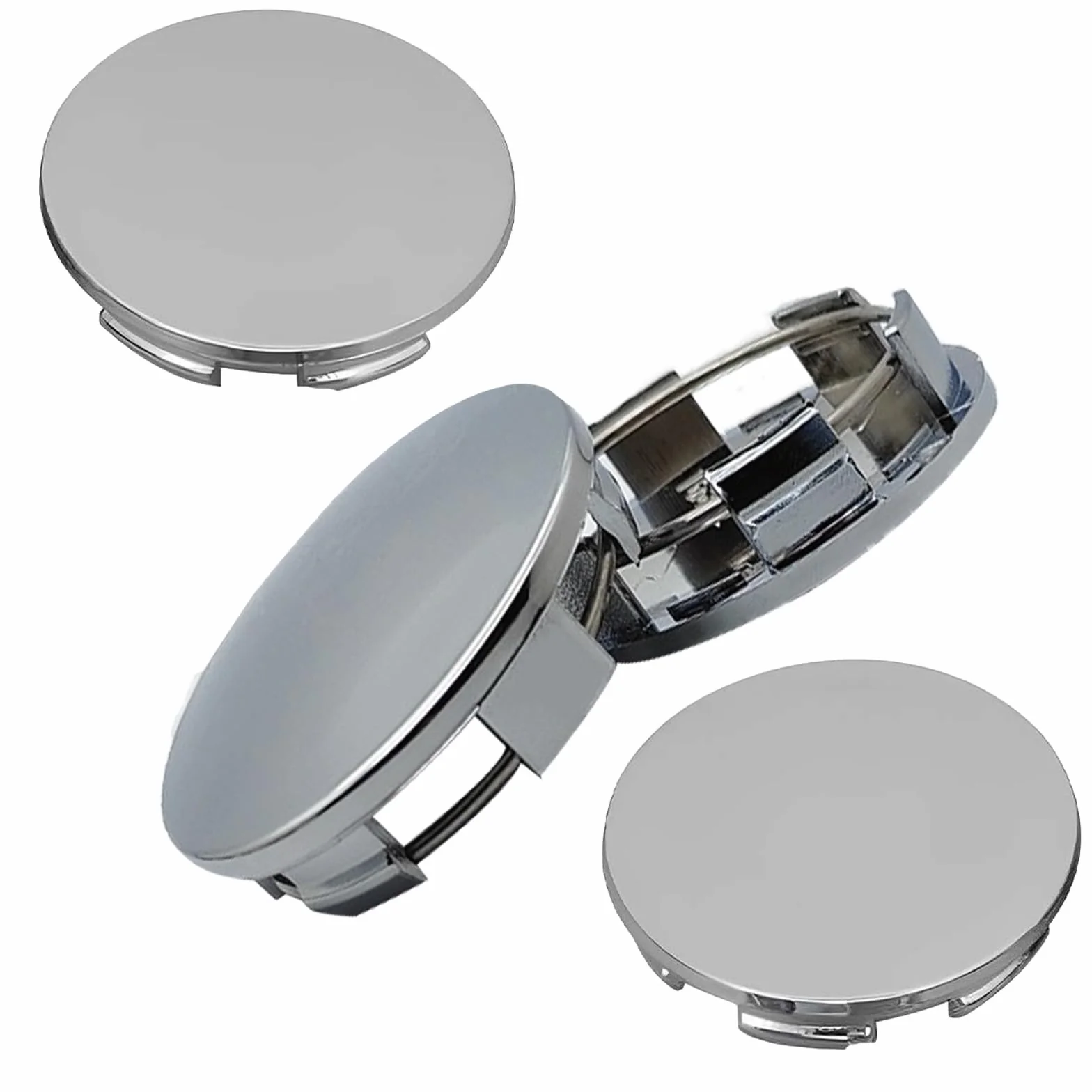 Uniwersalne nakładki na piasty kół 4 szt. OD 60 mm ID 56 mm ABS srebrne