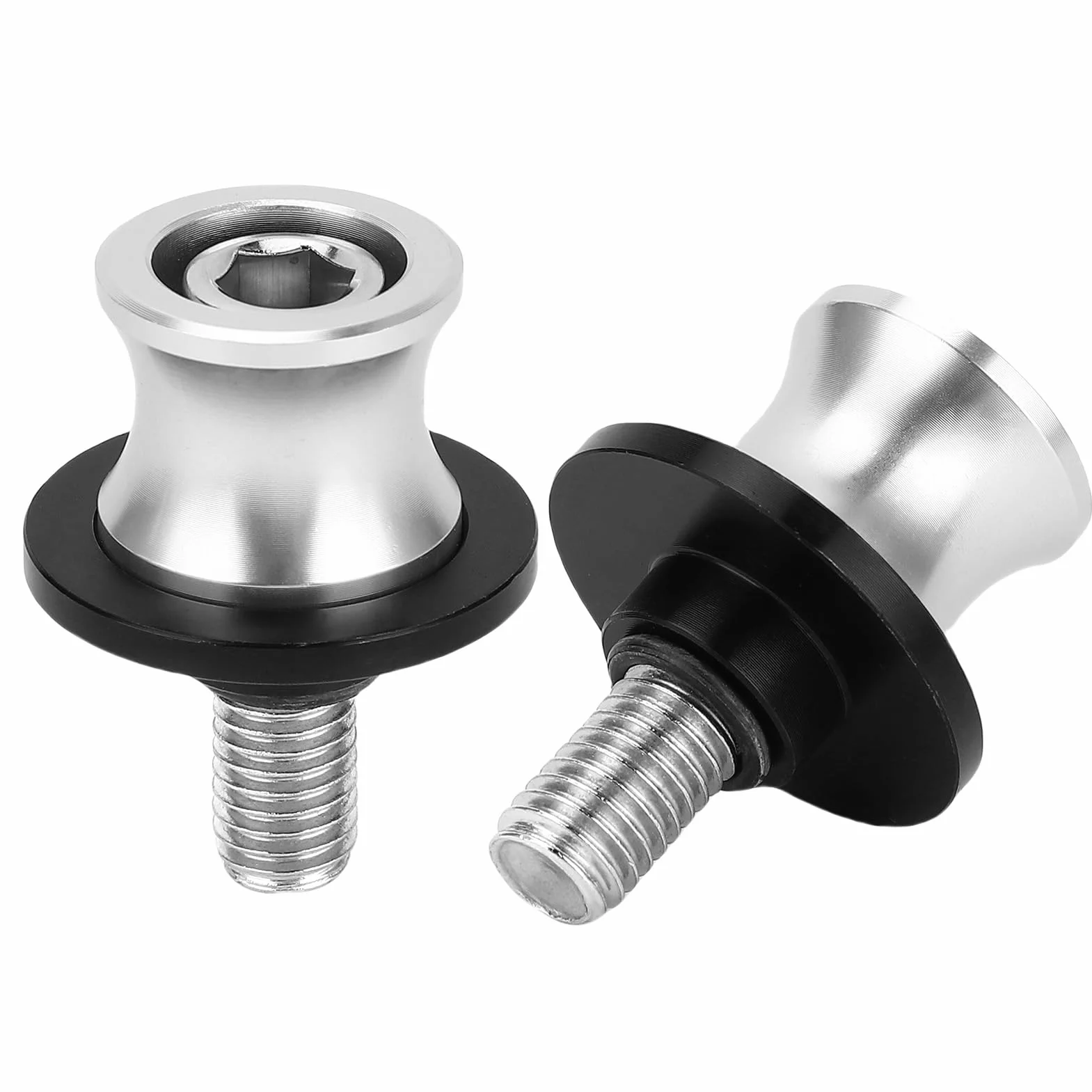 Duokon szpula wahacza CNC 10mm twardy anodowany stojak wahacz szpulki 1 para srebrny