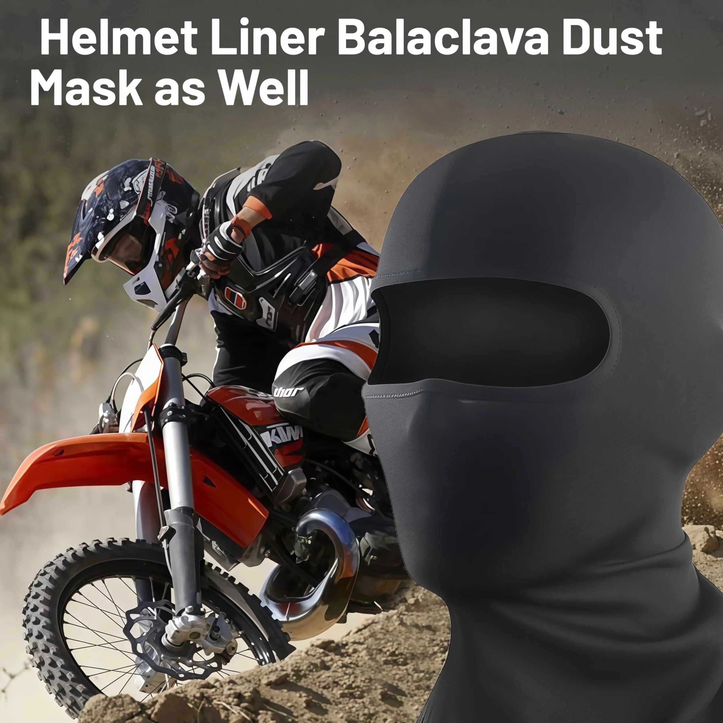 Kominiarka motocyklowa Storm Hood 6-pak maska narciarska czarna
