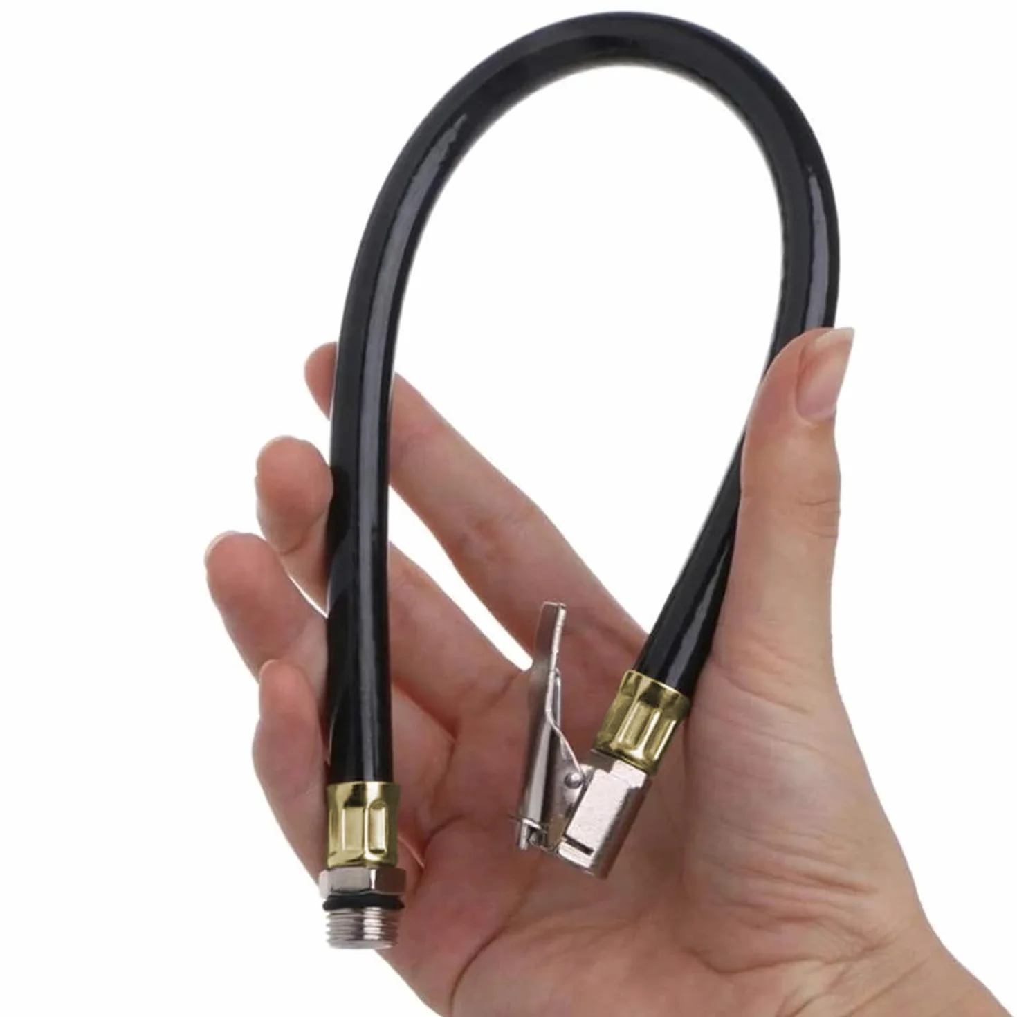 Wąż do pompowania opon 38 cm zestaw przedłużenia zaworu adapter samochodowy