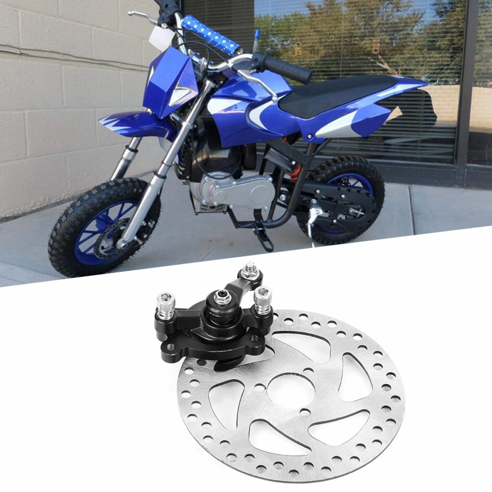 KIMISS Zestaw hamulcowy tarczowy tylny ze stopu aluminium for skuterów mini - tarcza + zacisk