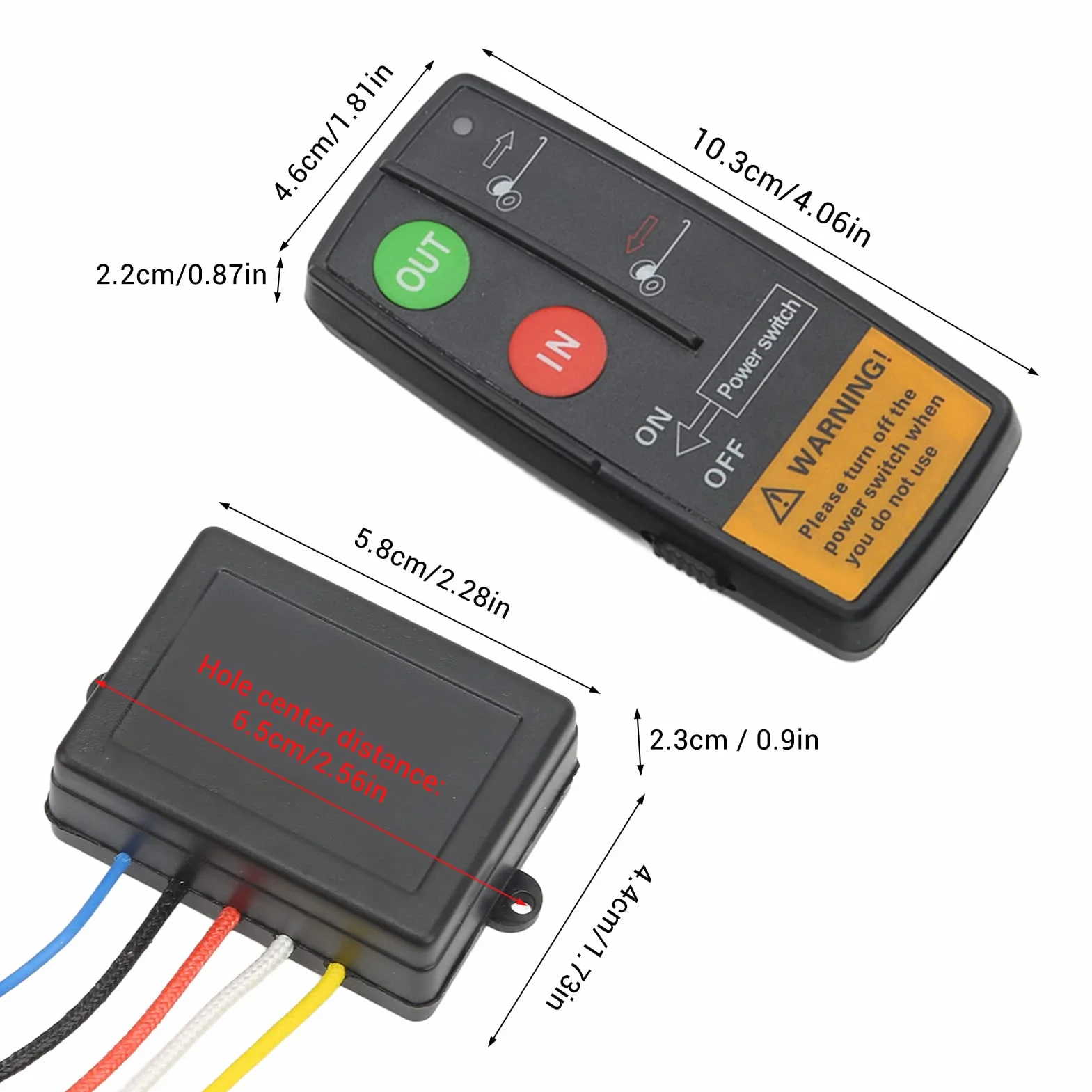 Zestaw Zdalnego Sterowania Wyciągarką Bezprzewodową Aramox Uniwersalny Kontroler Wciągarki 75ft Zakres 12V 24V Wysoka Czułość Uniwersalny do Samochodów Ciężarowych ATV
