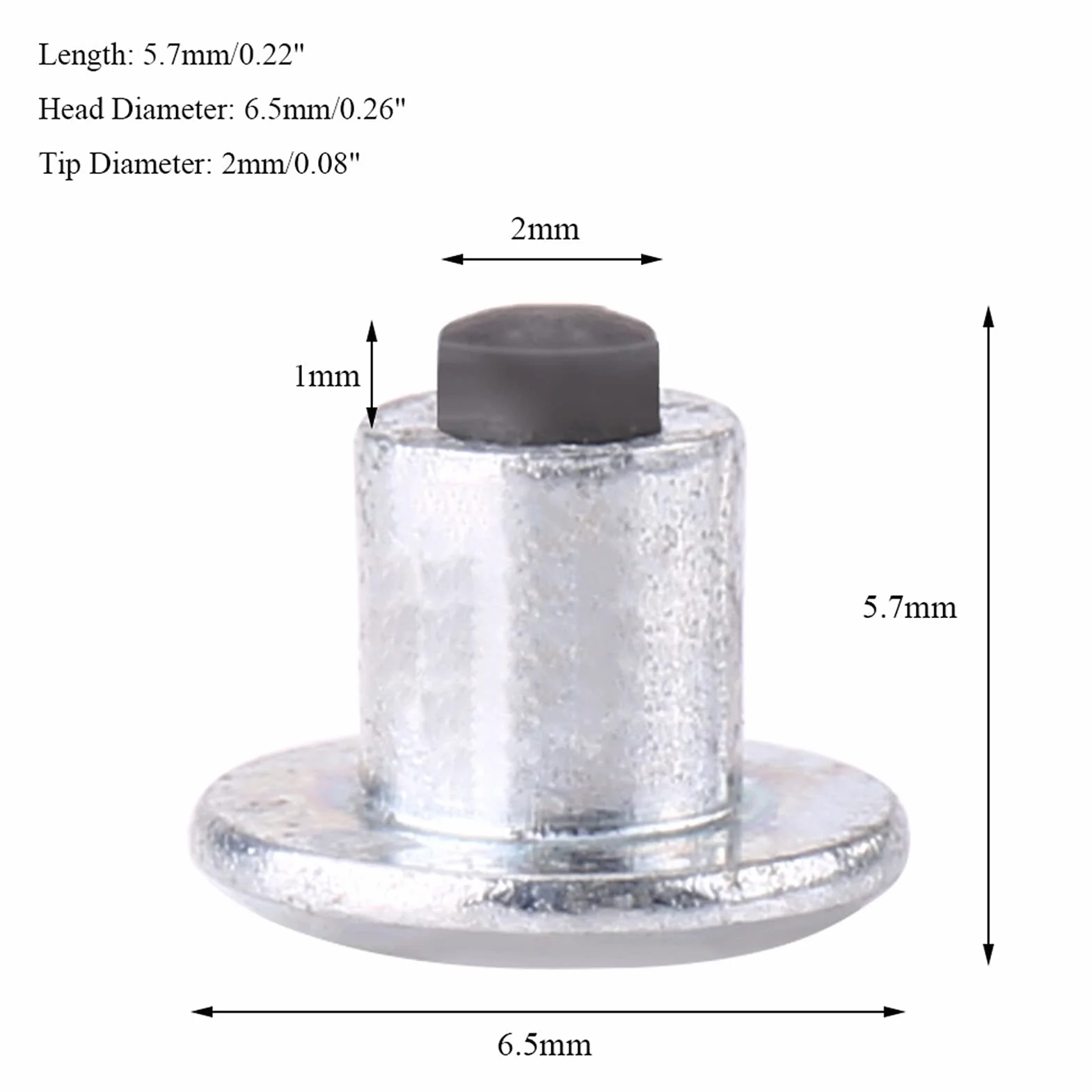 100 Sztuk Opony śnieżne Kolce, 6.5mm/0.26 "śruby do Opon Opon śnieżnych Kolce do Rowerów Motocykl ATV Buty
