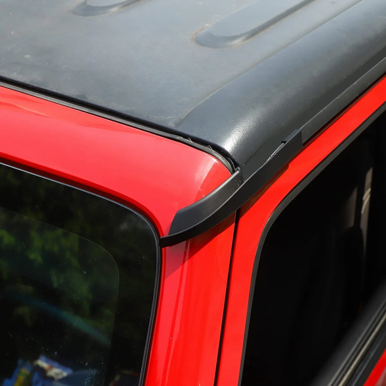 ABS Hardtop Osłona Przed Deszczem, Przedłużenia Rynny, Deflektor Deszczu do Jeep Wrangler JK JKU 2011-2017
