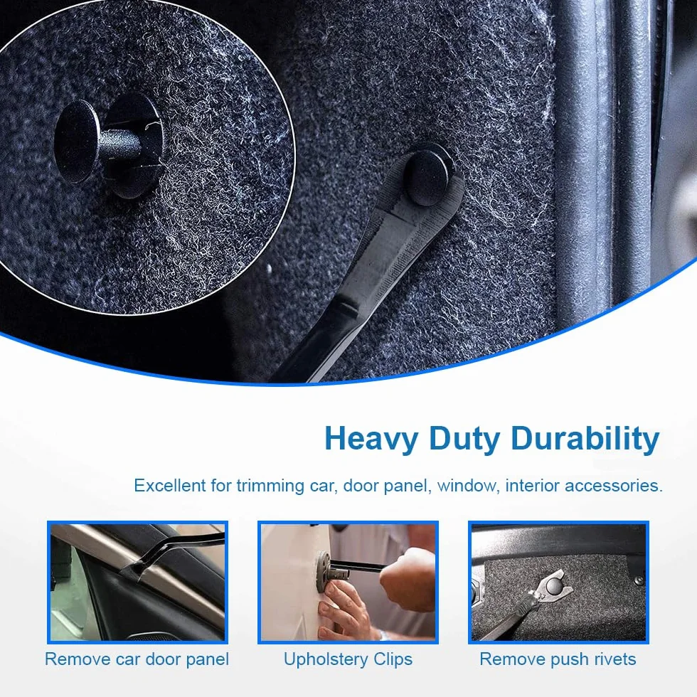 MMOBIEL Zestaw narzędzi do automatycznego usuwania wykończeń do łatwego usuwania zarysowań paneli drzwi samochodowych, elementów złącznych, listew, desek rozdzielczych i piast kół, 3 szt