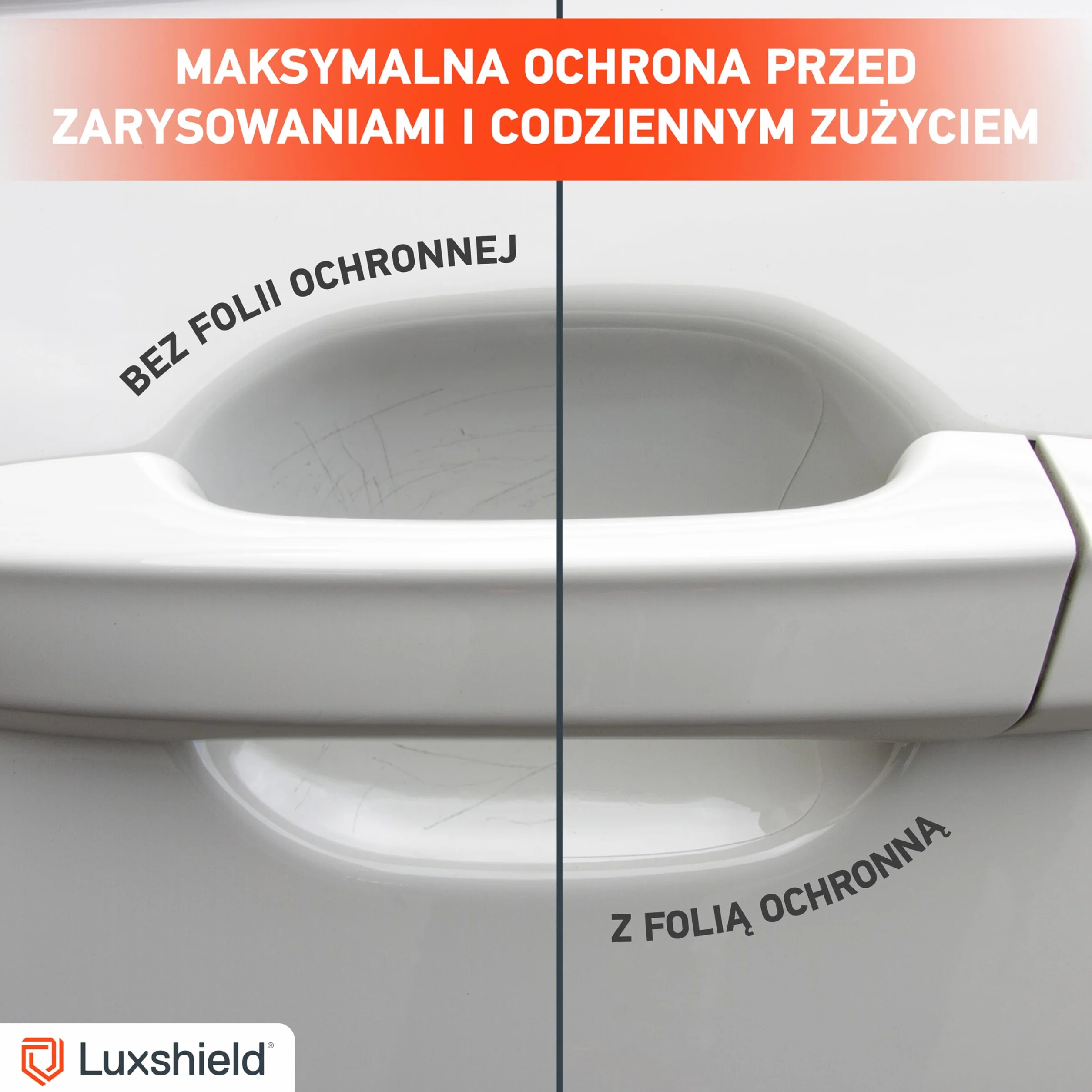 Luxshield folia ochronna na klamki kompatybilny z Toyota Yaris 4 (IV) XP21 I 2020-2026 - ochrona przed zarysowaniami, folia ochronna na lakier – przezroczysta błyszcząca