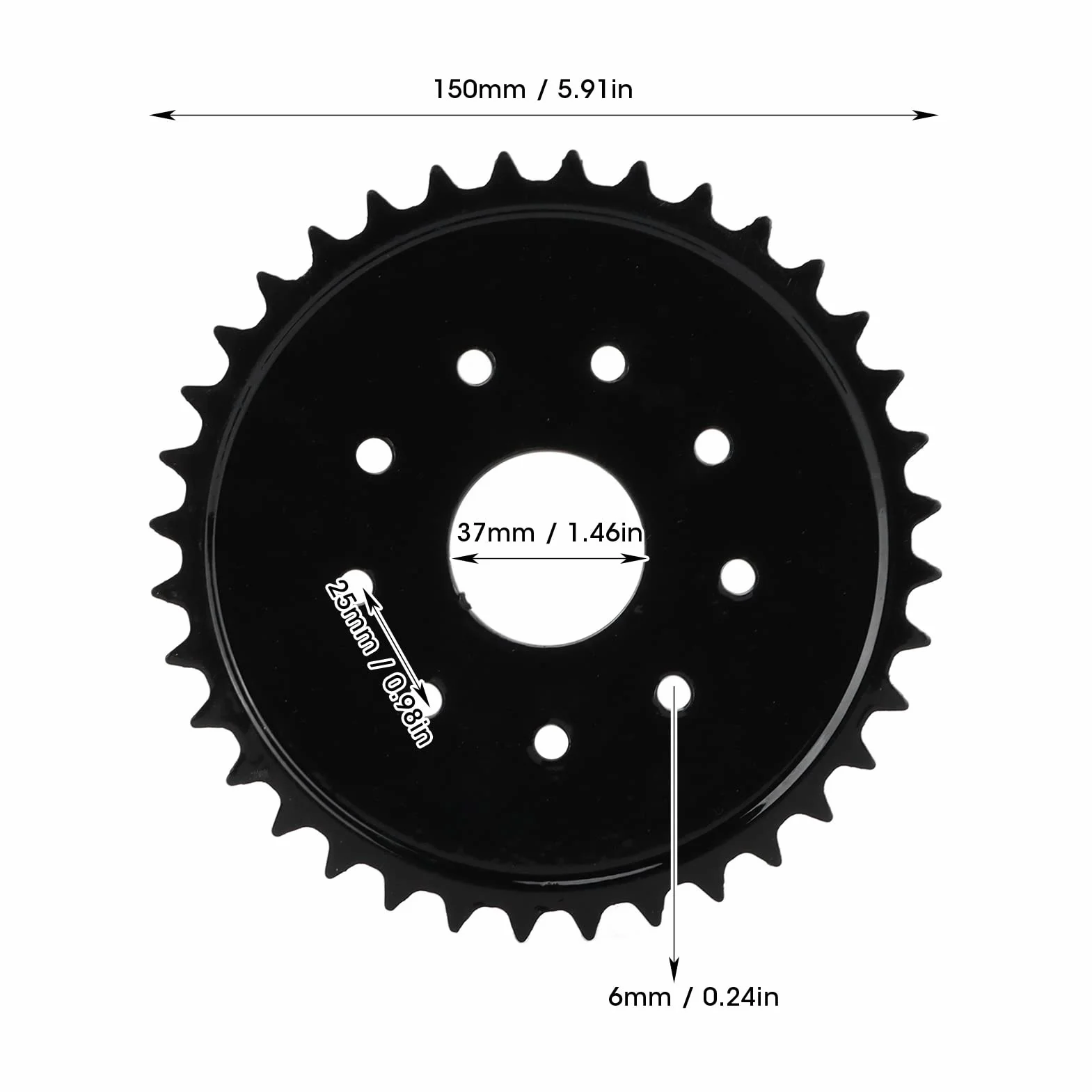 Układ Silnika 415 Tylna Zębatka Łańcuchowa 36T Pasuje do Rowery Push Bike