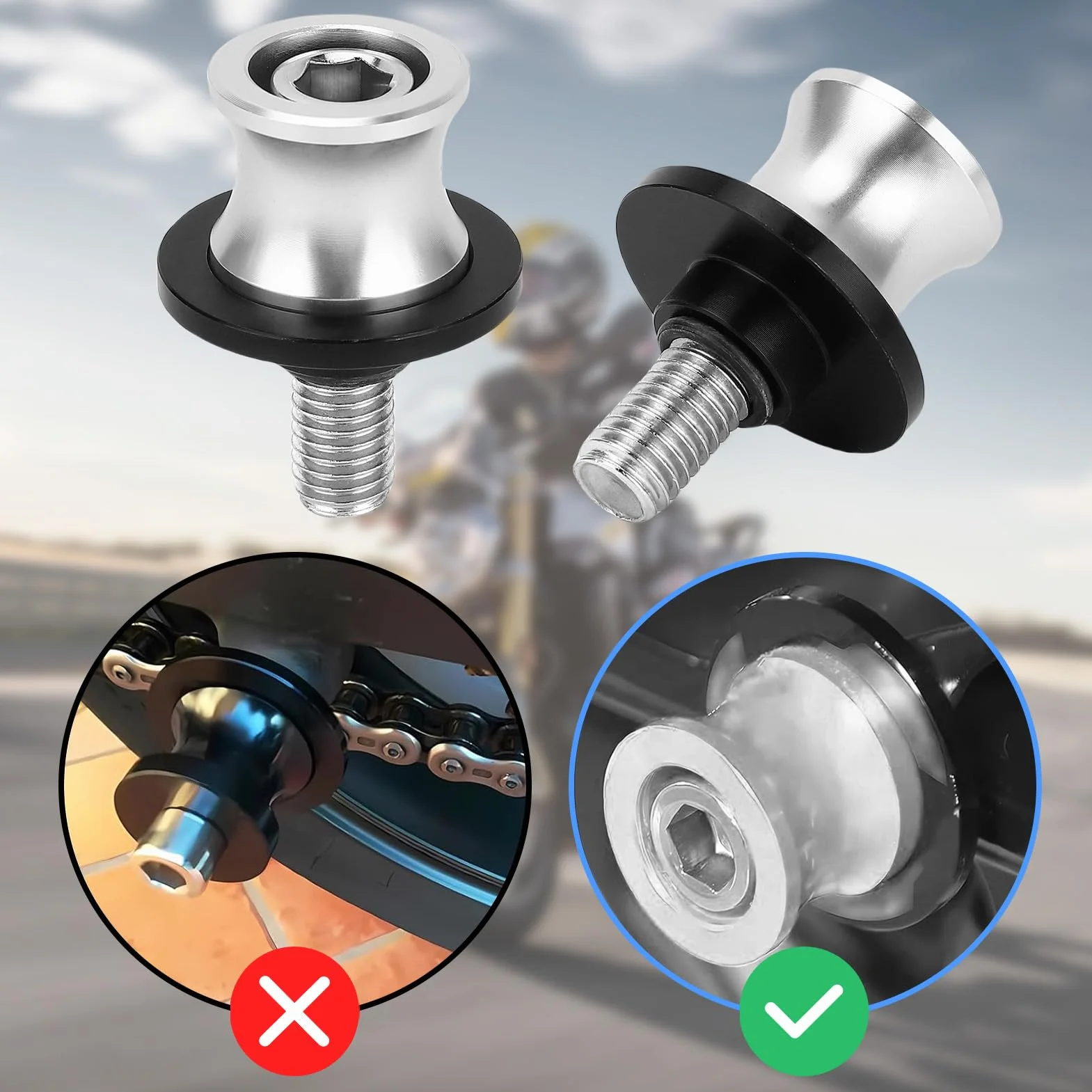 Duokon szpula wahacza CNC 10mm twardy anodowany stojak wahacz szpulki 1 para srebrny