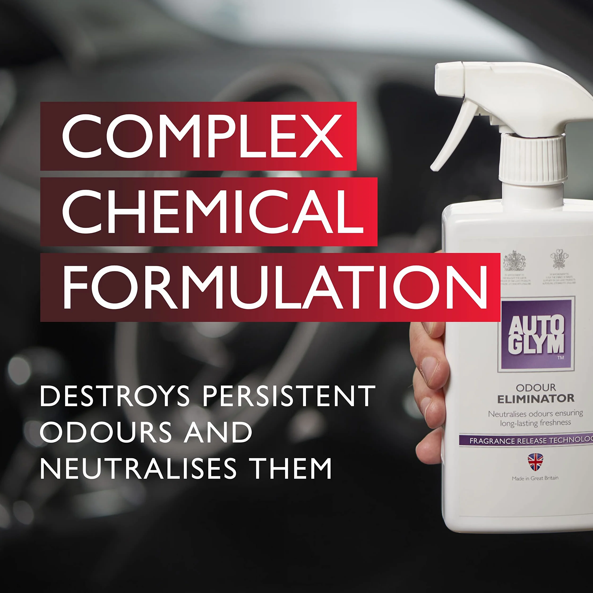 Autoglym Eliminator zapachów, 500 ml, odświeżacze powietrza w sprayu i eliminator zapachów