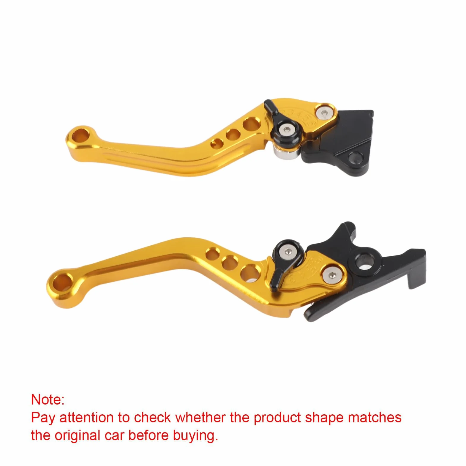 22mm dźwignia hamulca, motocyklowe uchwyty pompy hamulca sprzęgło dźwignia hamulca uchwyt CNC aluminiowy uchwyt motocyklowy sprzęgło dźwignia hamulca bębna uniwersalny uchwyt (żółty)
