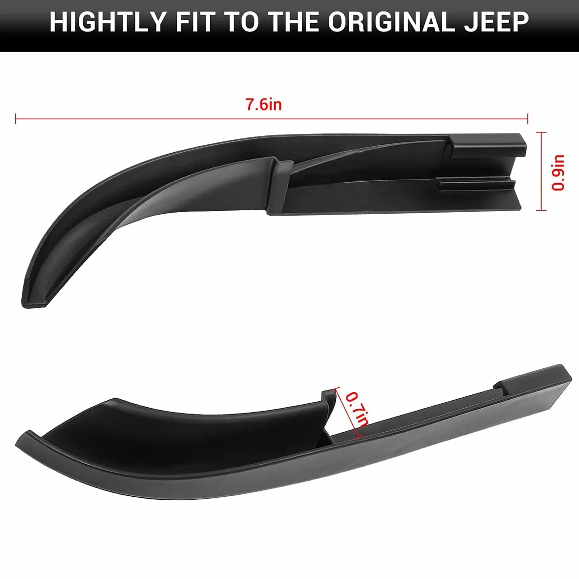 ABS Hardtop Osłona Przed Deszczem, Przedłużenia Rynny, Deflektor Deszczu do Jeep Wrangler JK JKU 2011-2017
