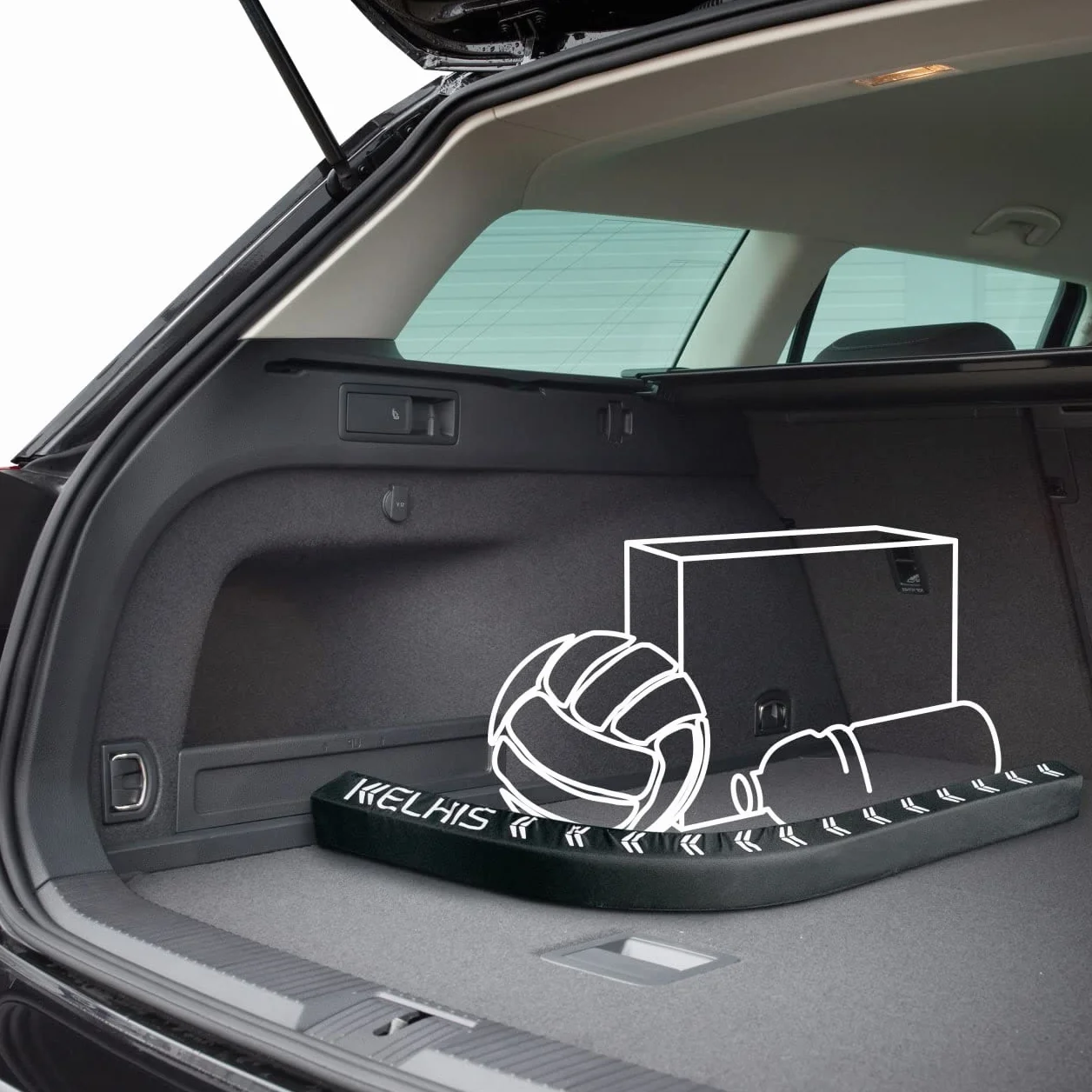 Elastyczny organizer do bagażnika samochodowego FlexiStick 98cm