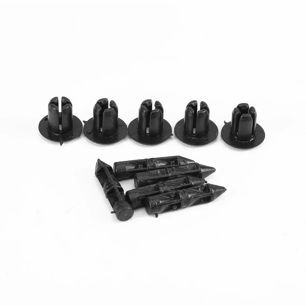 Plastikowe klipsy do nitów 6mm 100 sztuk Klamry ustalające do owiewek motocyklowych Duokon