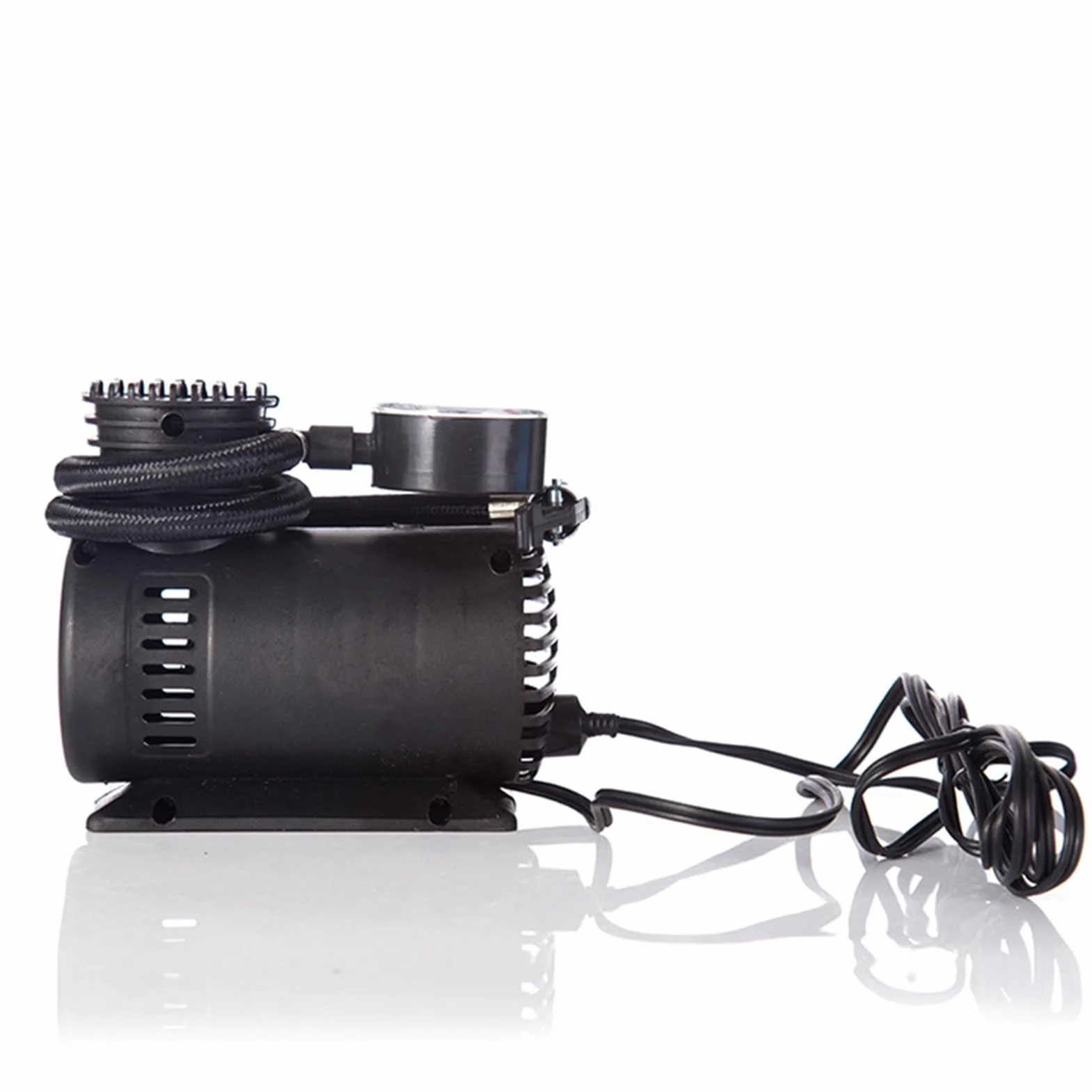 Pompka Samochodowa 300PSI, Mini Elektryczna Pompka do Opon 12V z 3 Igłami do Samochodów, Rowerów, Motocykli, Przenośna Automatyczna Sprężarka (BLACK)